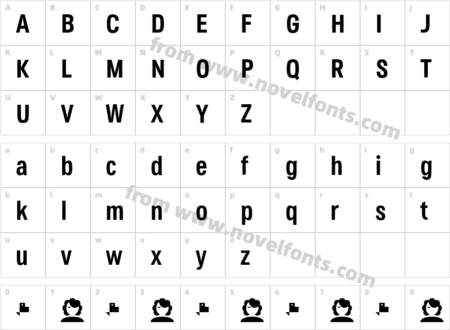 Jane Roe BoldCharacter Map