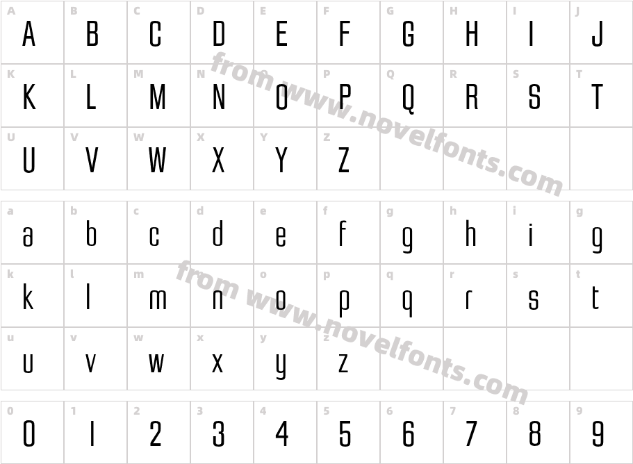 Jay GothicURW LigCharacter Map