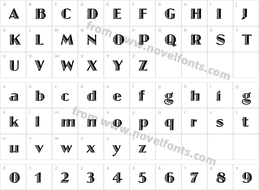 Jazz W00Character Map