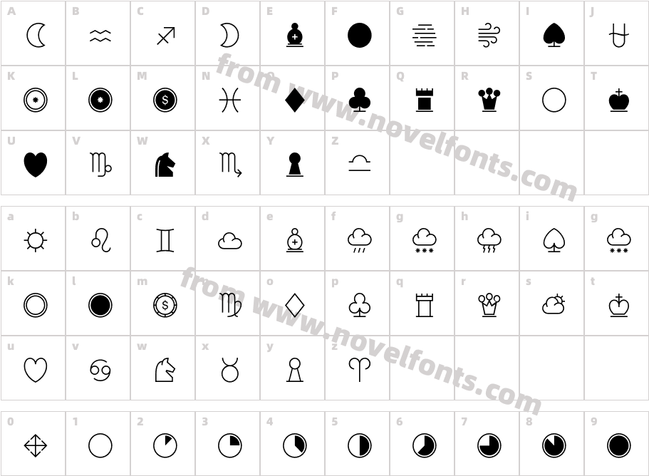 Jornada Symbols LightCharacter Map