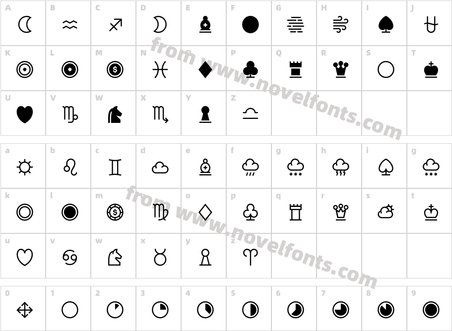 Jornada Symbols MediumCharacter Map