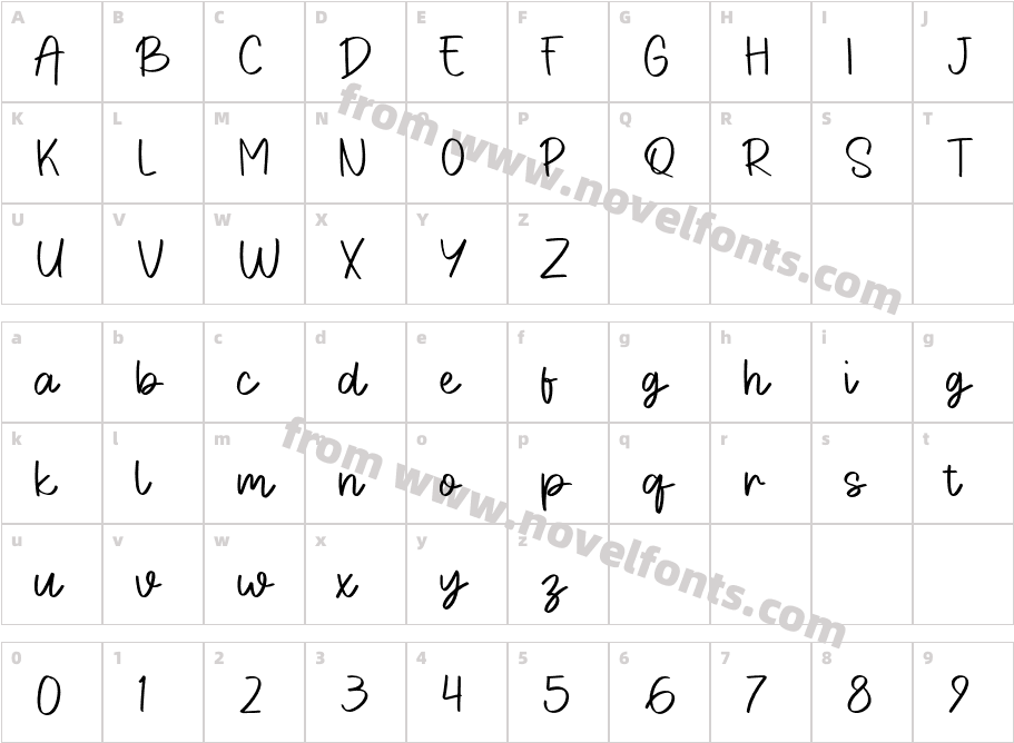 Jowarsi Personal Use RegularCharacter Map