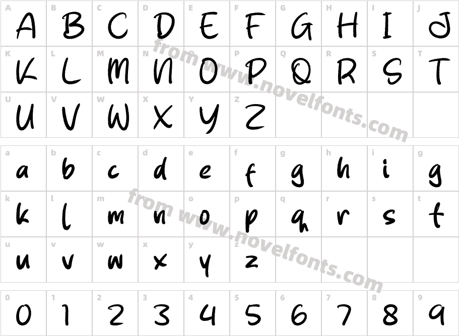 JoylideCharacter Map