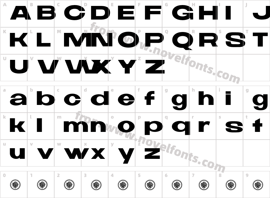 KEANON Extra Bold Demo VersionCharacter Map