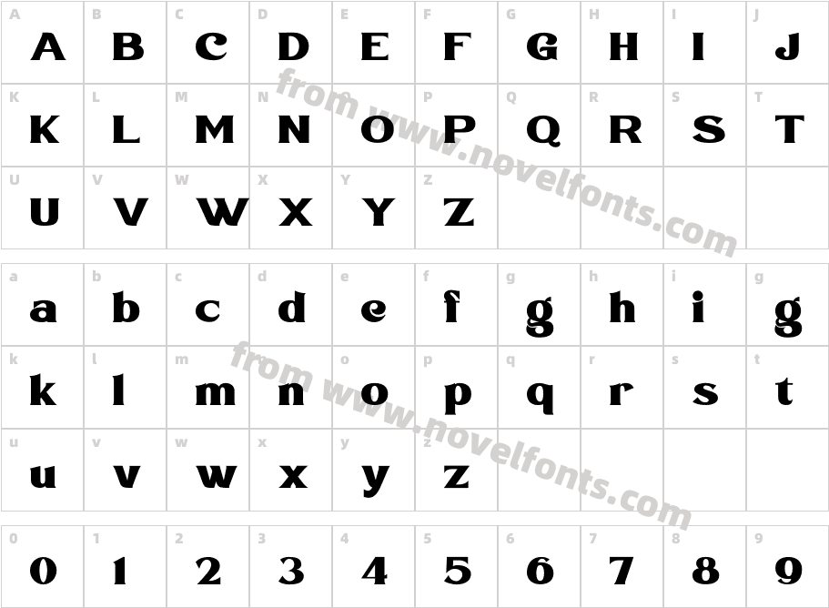 KHOIR 34Character Map