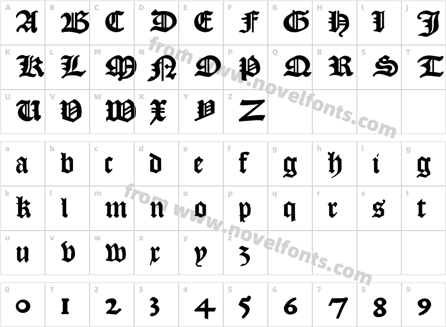 KJV 1611Character Map