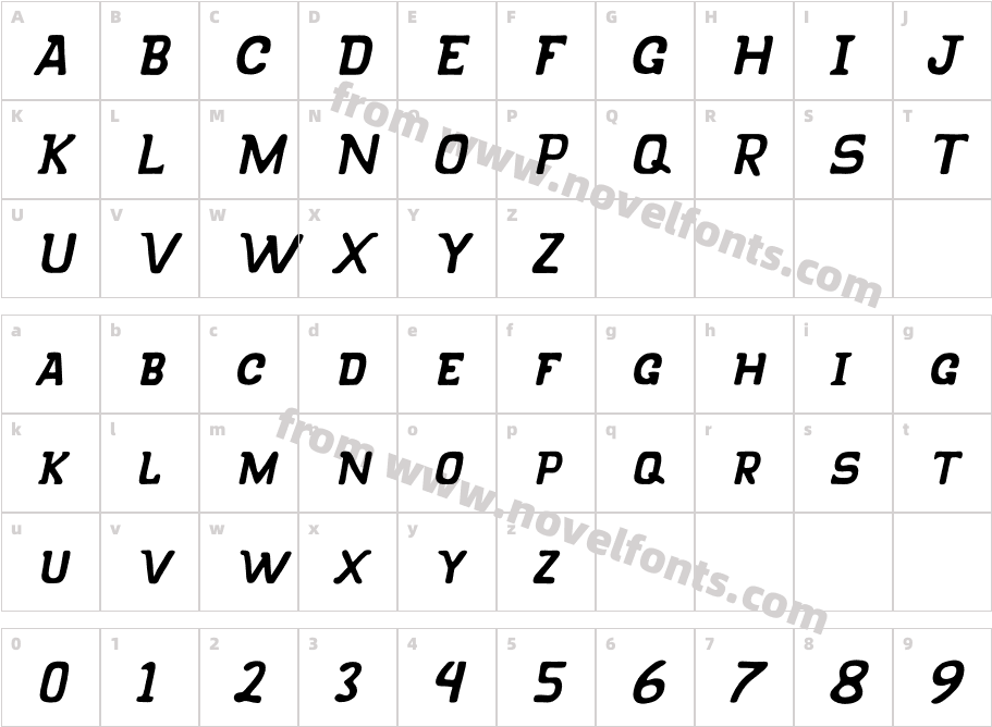 KLAPJO ItalicCharacter Map