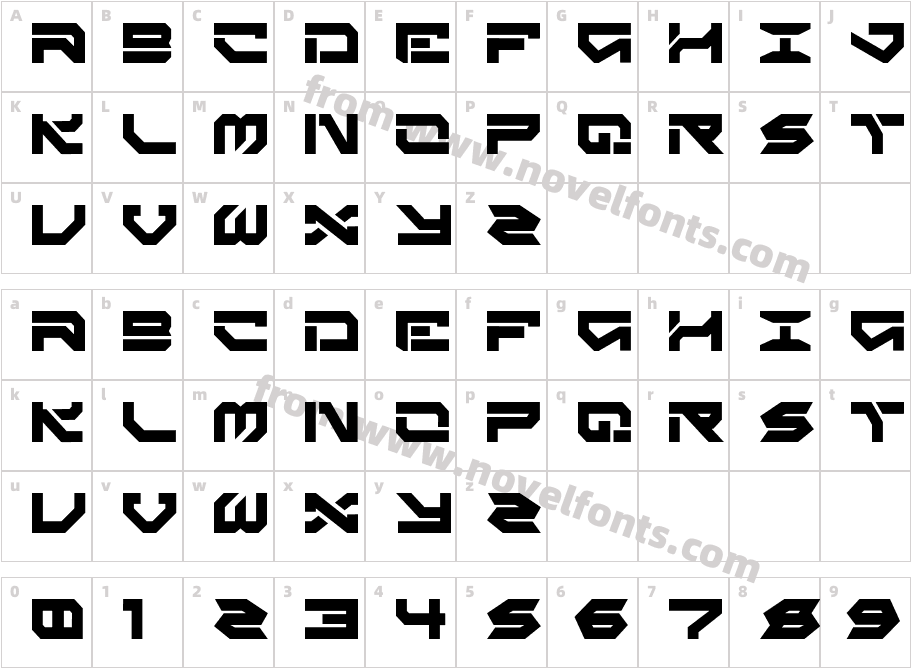 KRAGXCharacter Map