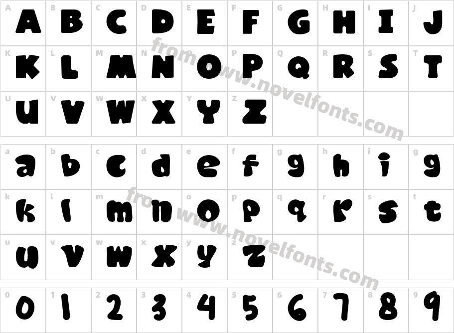 Kaiden RegularCharacter Map