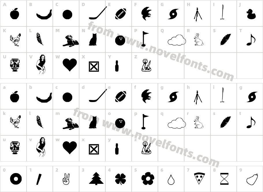 Markbats RegularCharacter Map