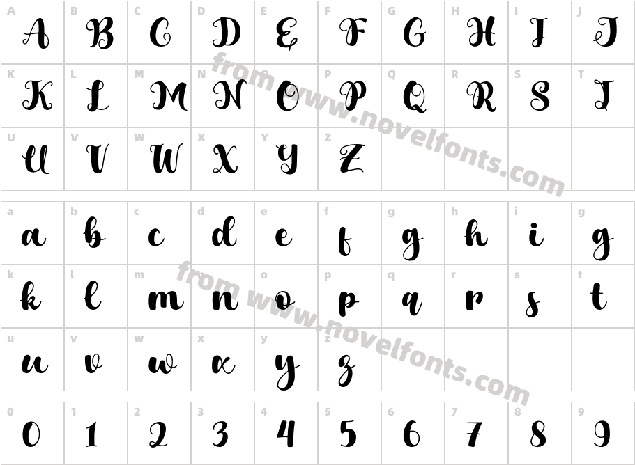 KalhoCharacter Map