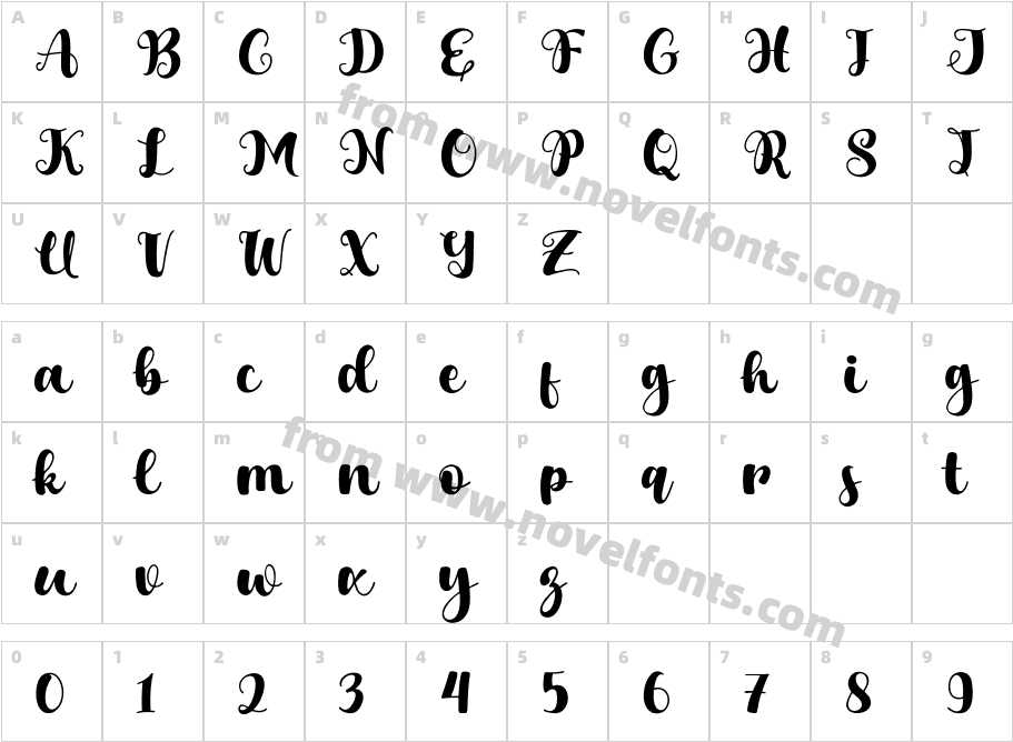 KalhoCharacter Map