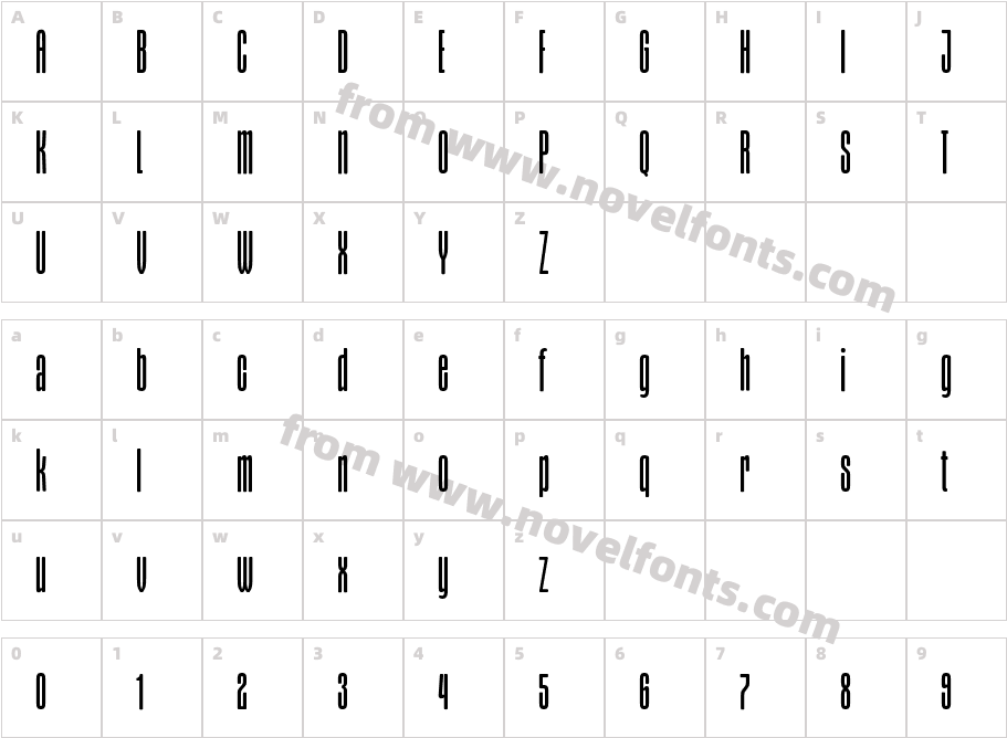 Kareen DisplayCharacter Map