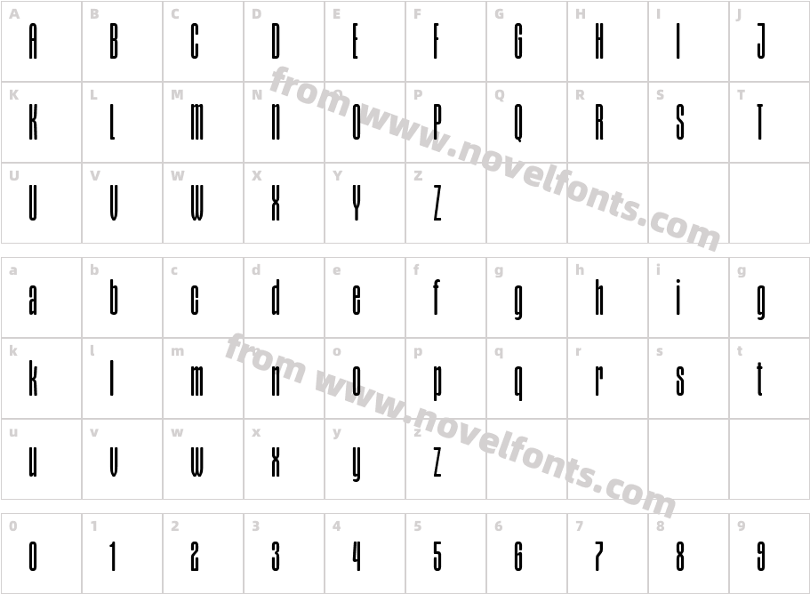 Kareen DisplayCharacter Map