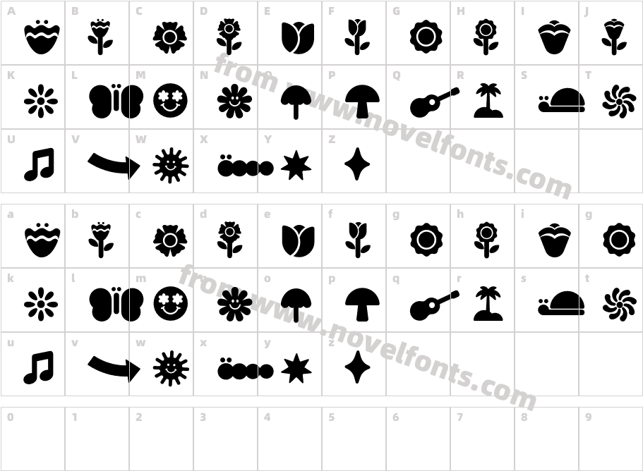 Karn DingbatCharacter Map