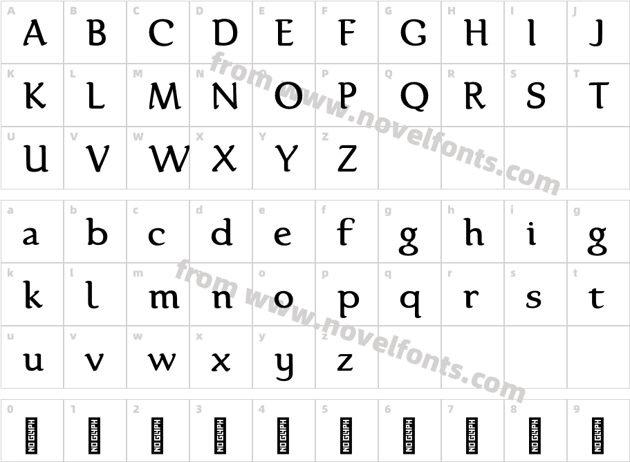 Karolina DEMO RegularCharacter Map