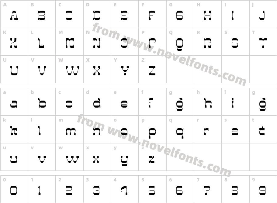 Kavinas Demo RegularCharacter Map