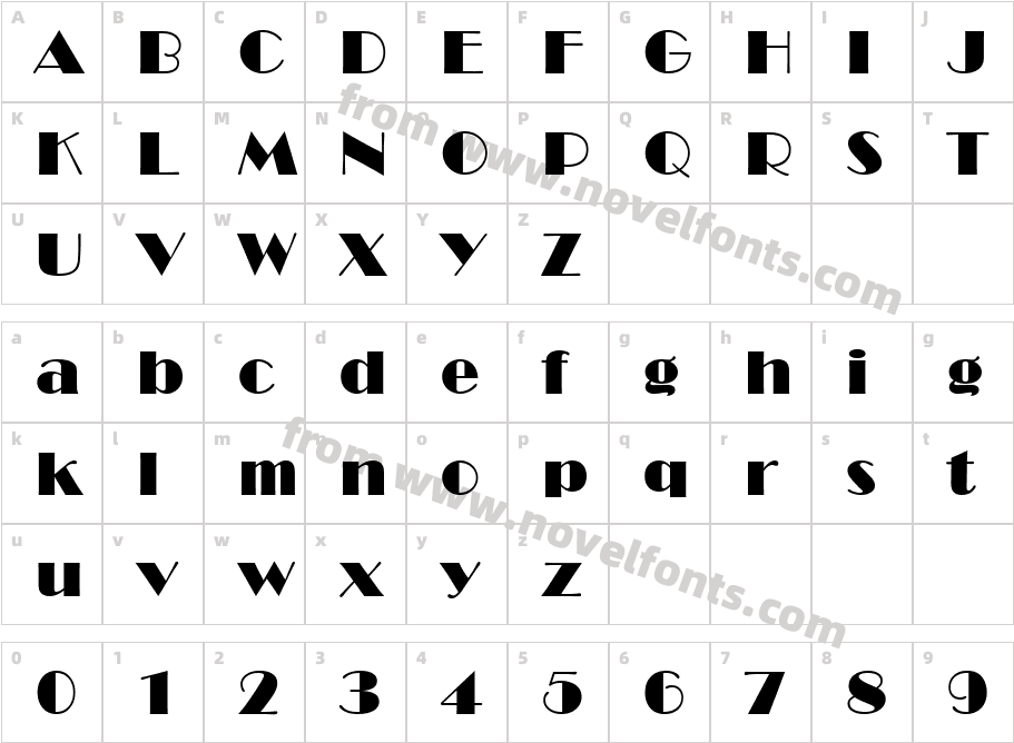 179-CAI978Character Map