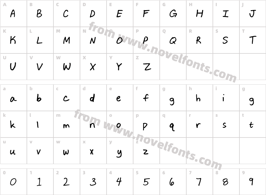 Keanas Sharpie Font RegularCharacter Map