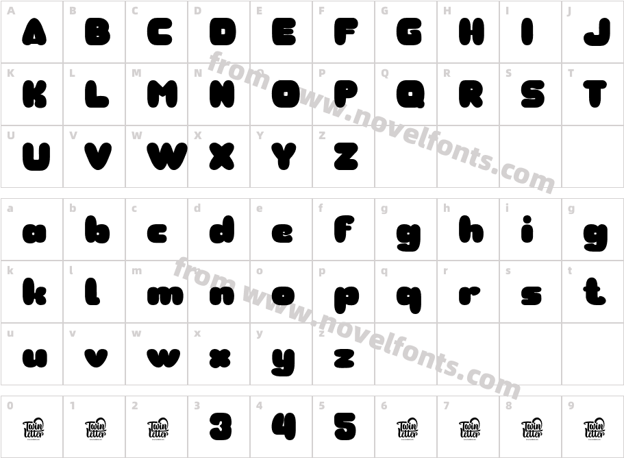 Kembol RegularCharacter Map