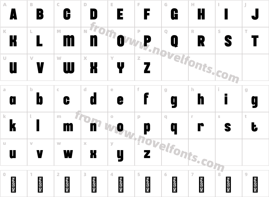 Kemio Semi CondensedCharacter Map