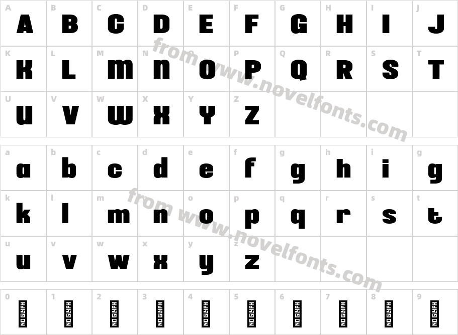 Kemio Semi ExpandedCharacter Map