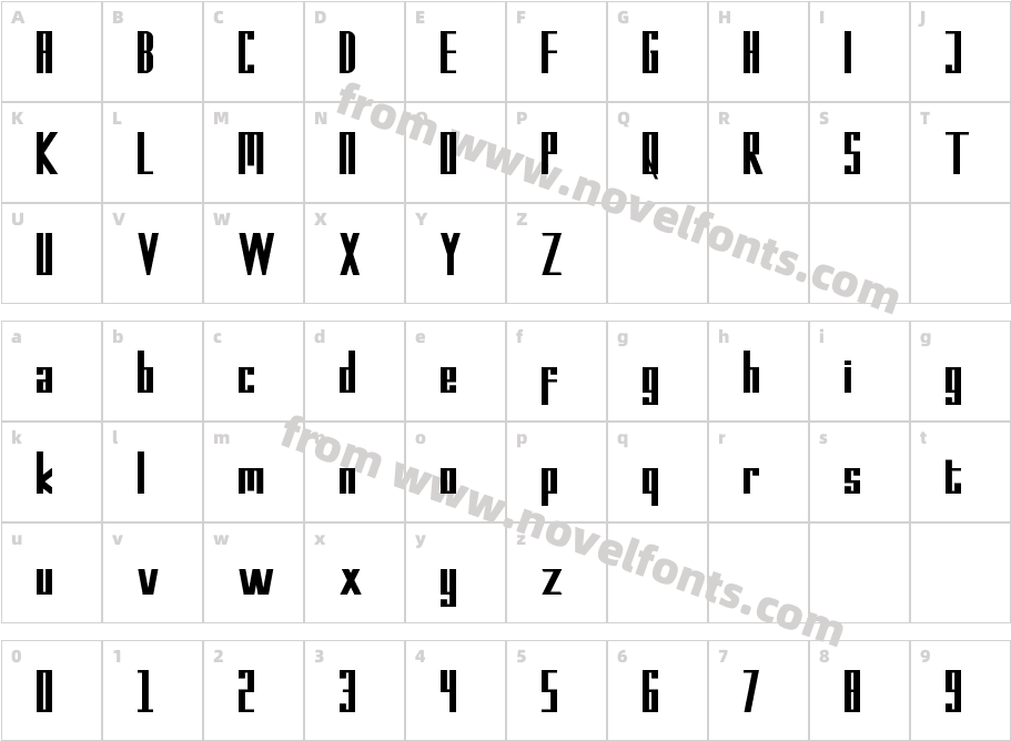 Kempton Sans SerifCharacter Map