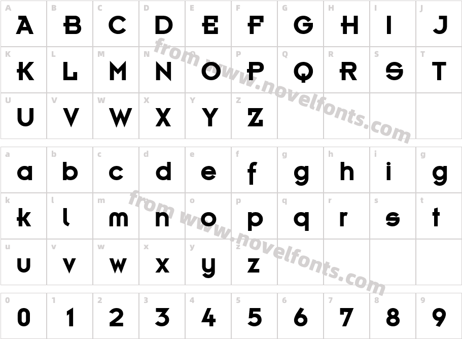 Kernel AlternateSSK BoldCharacter Map