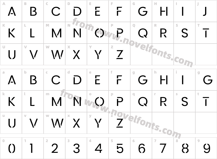 Kerox Non Commercial RegularCharacter Map