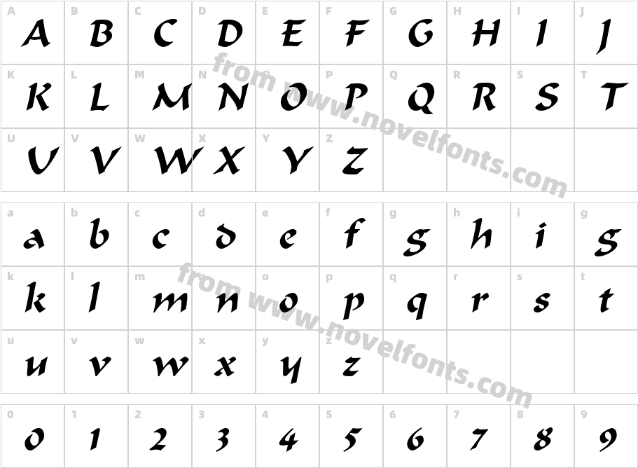 Marlin ItalicCharacter Map