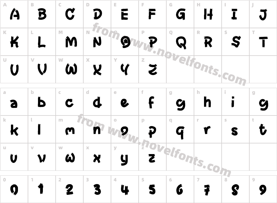 Khasioma RegularCharacter Map