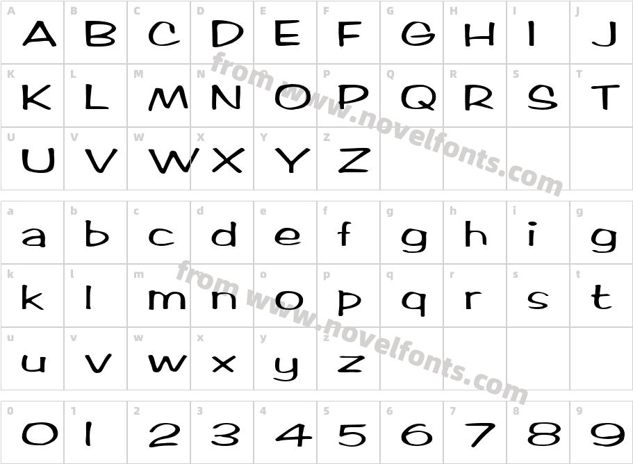 Marlo-Extended BoldCharacter Map