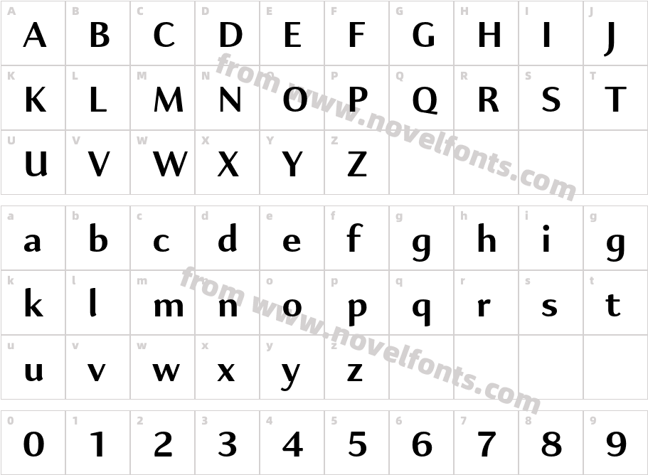 Kigelia Adlam BoldCharacter Map