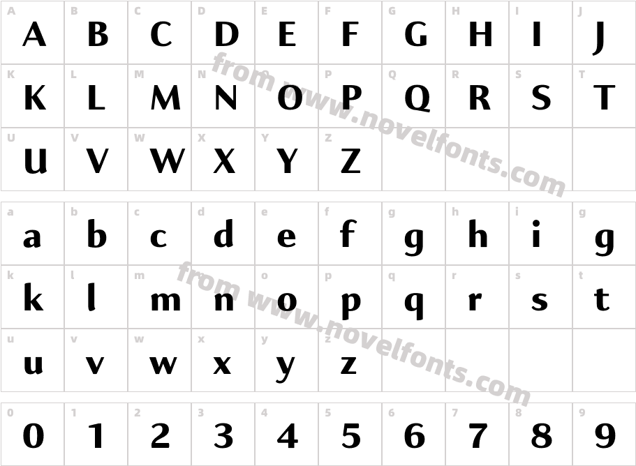 Kigelia Tifinagh ExtraboldCharacter Map