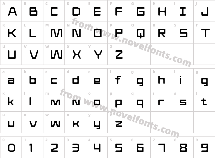 Kilomole Rounded BoldCharacter Map