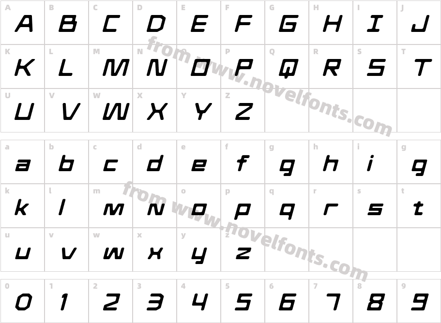 Kilomole Rounded Ita Ext BdCharacter Map