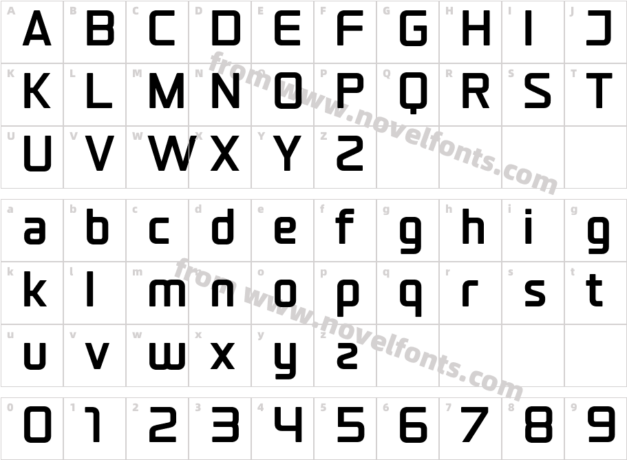 Kimoe Soft001 Extra BoldCharacter Map