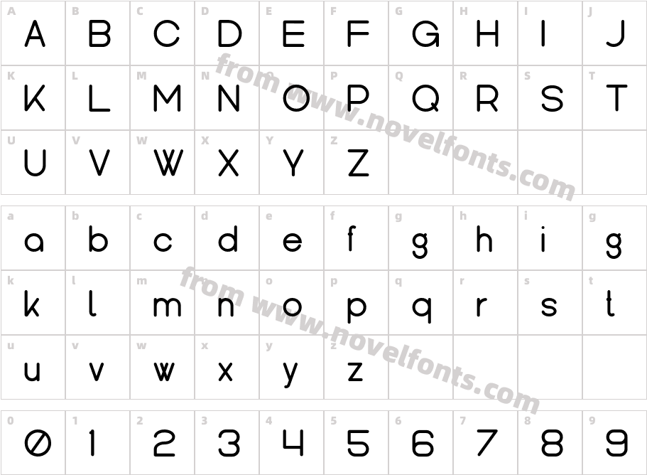 Kindel Rounded BlackCharacter Map