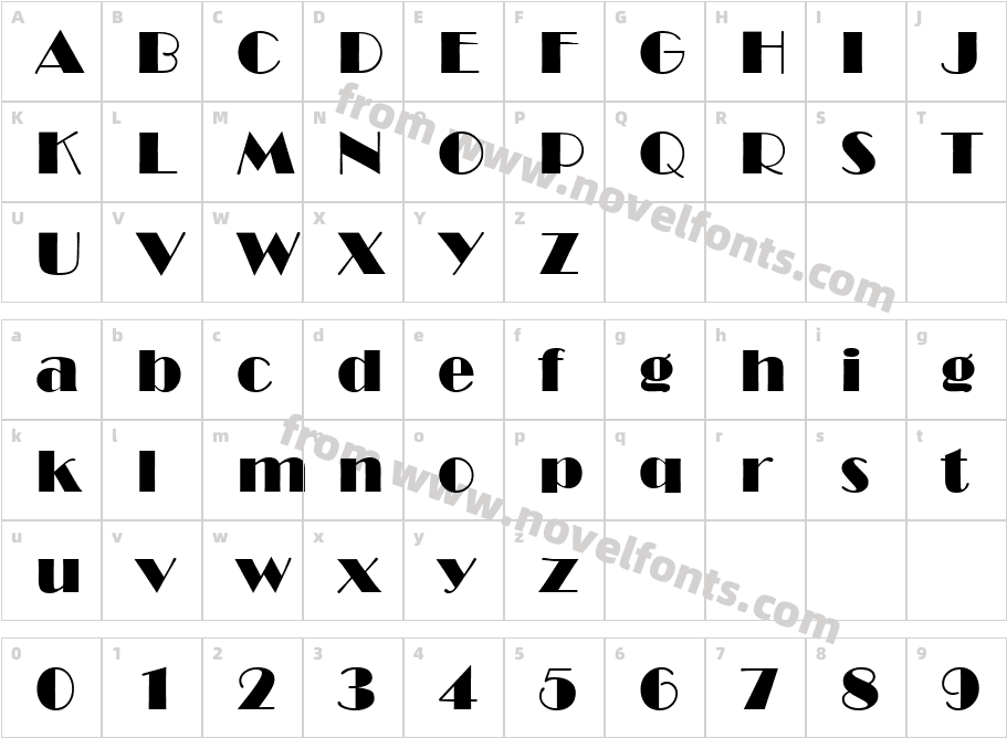 Marquee RegularCharacter Map