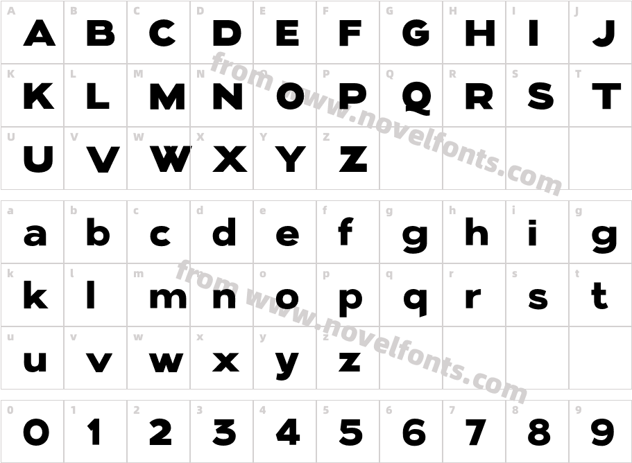 Kinship Sans W05 800Character Map