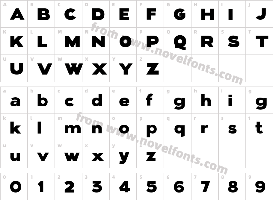 Kinship Sans W05 900Character Map