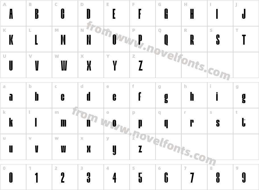 Kirgina Extra BoldCharacter Map