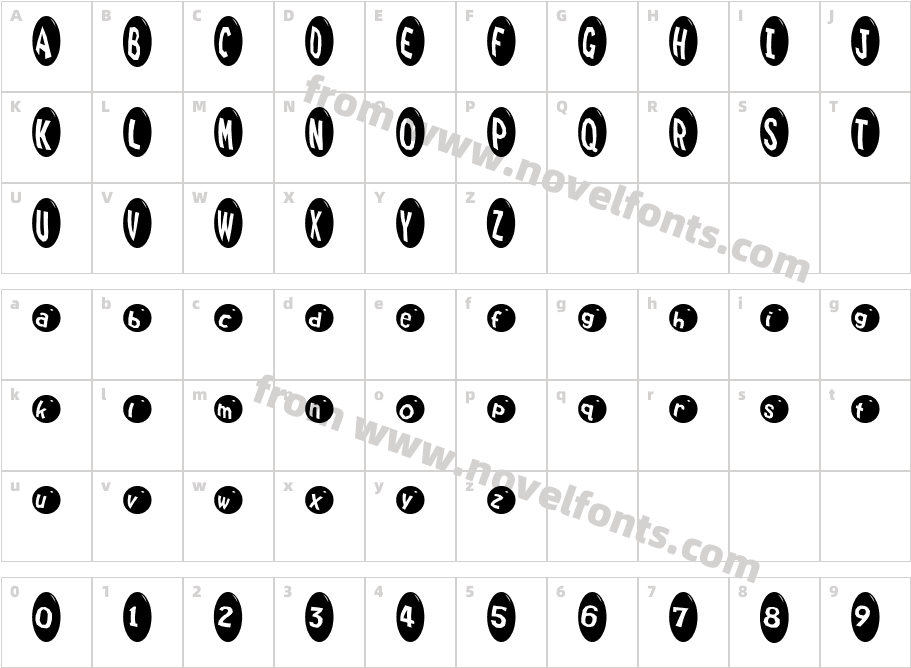 Marrididdles MediumCharacter Map