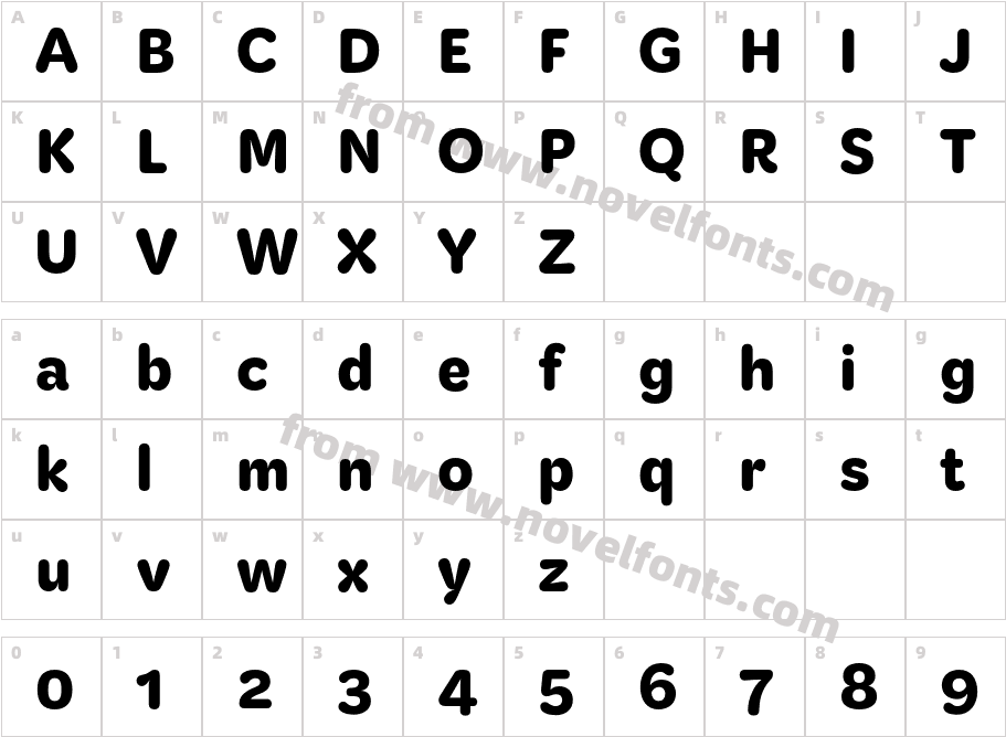 Kit Rounded Extra BoldCharacter Map
