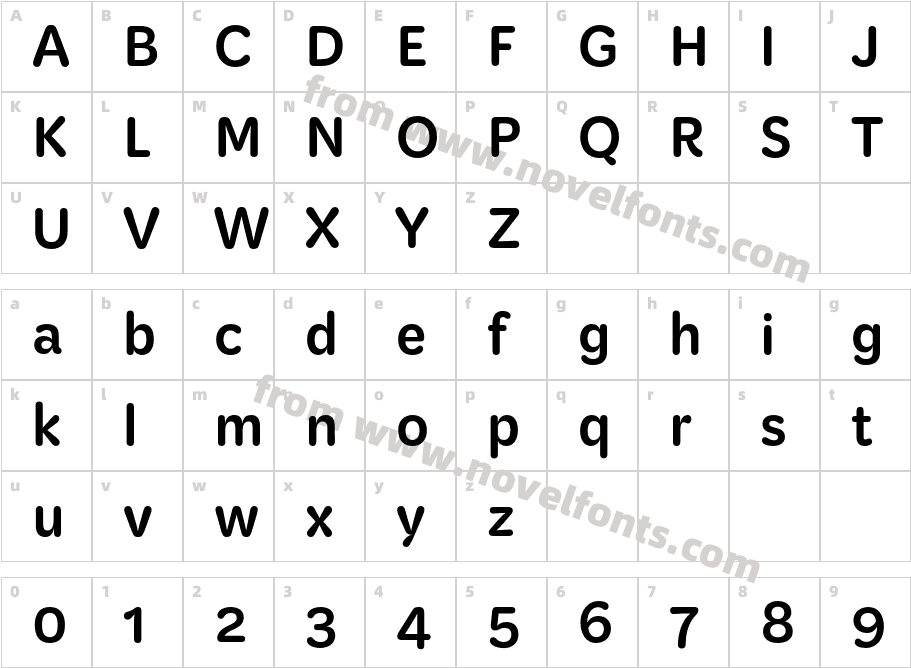 Kit Rounded SemiboldCharacter Map