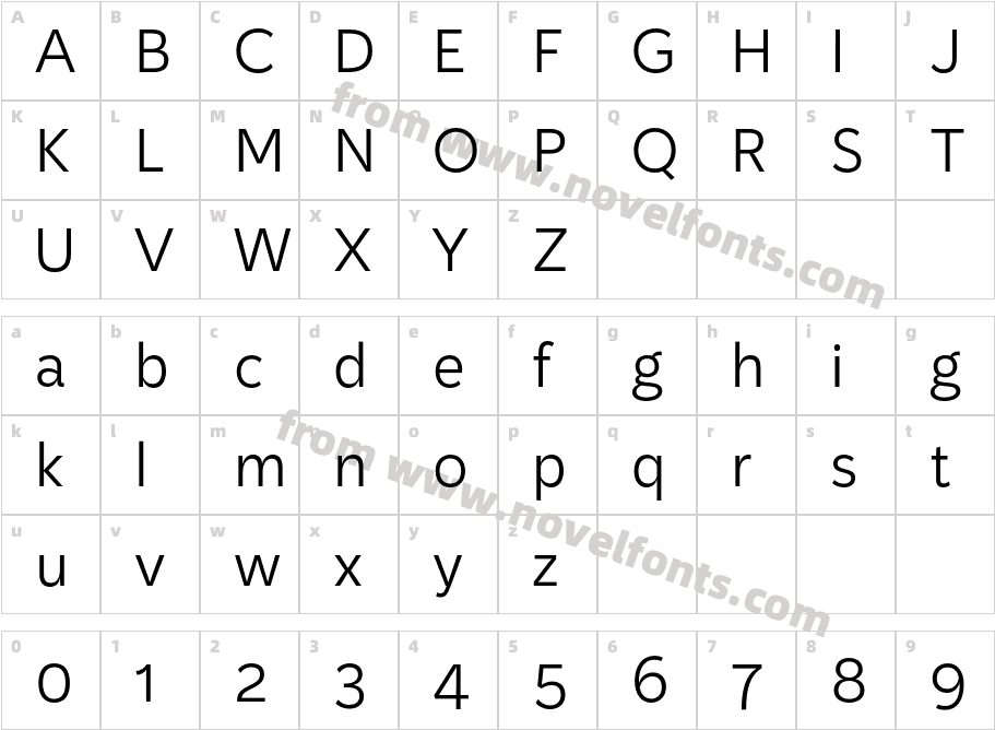 Kit Sans LightCharacter Map