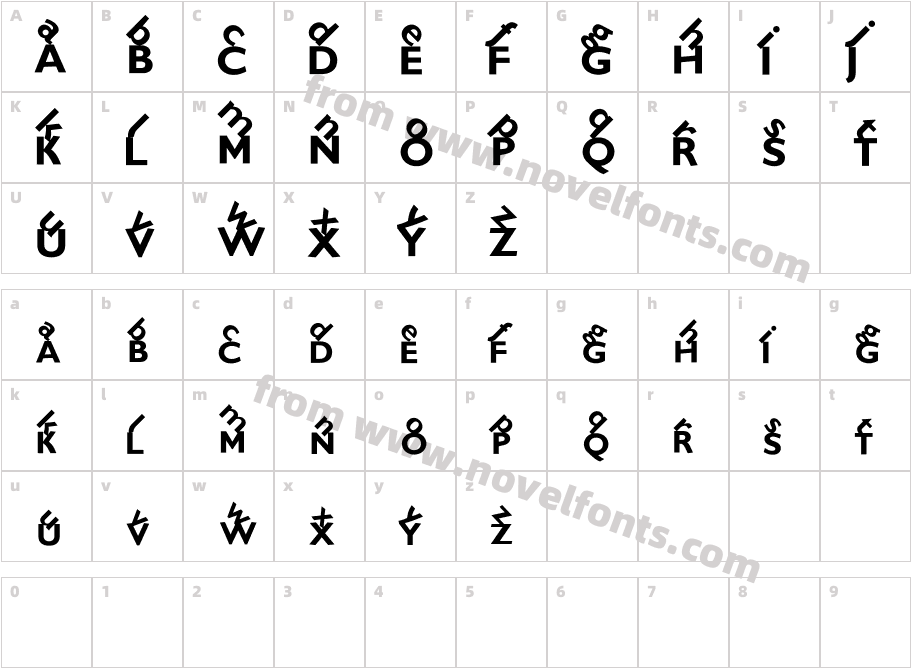 Klill MonogramsCharacter Map