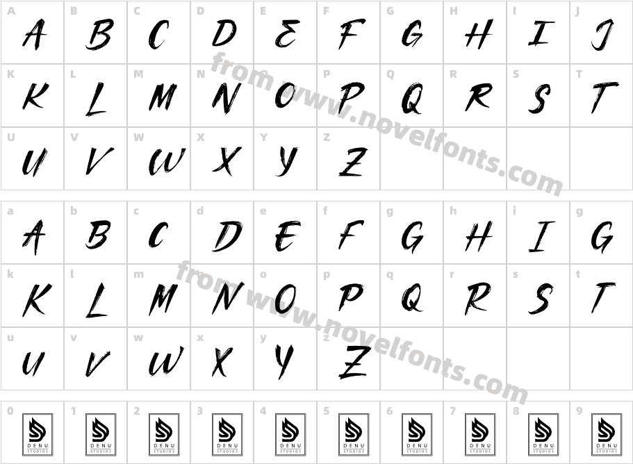 Klomang BrushCharacter Map