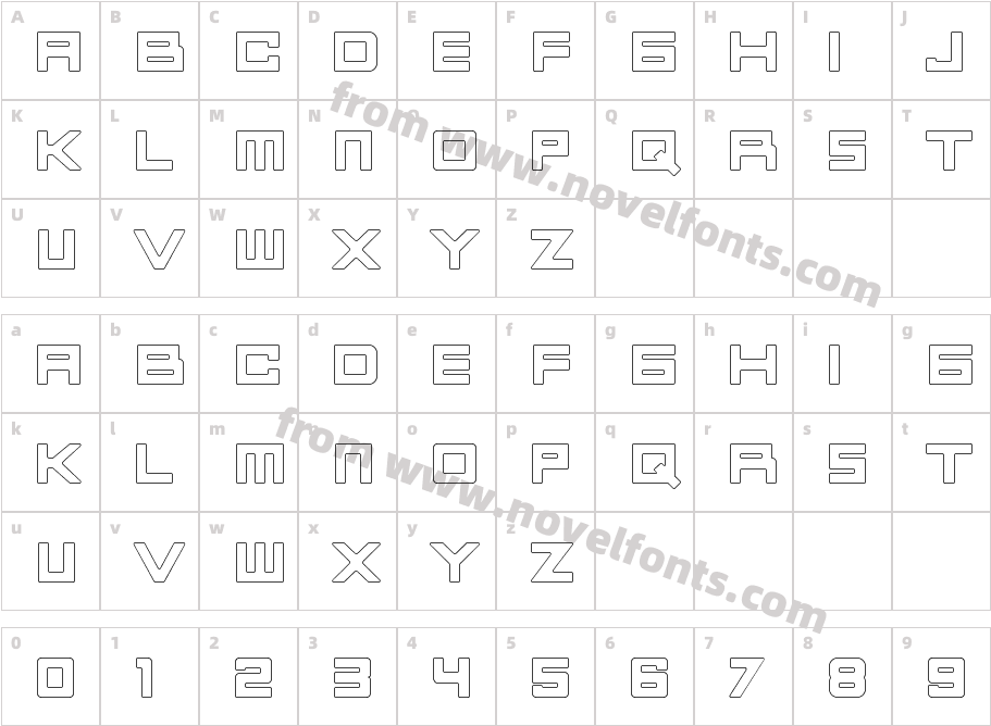 Knoxx OutlineCharacter Map