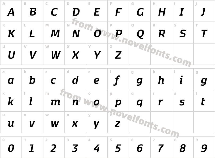 KobenhavnC Bold ItalicCharacter Map
